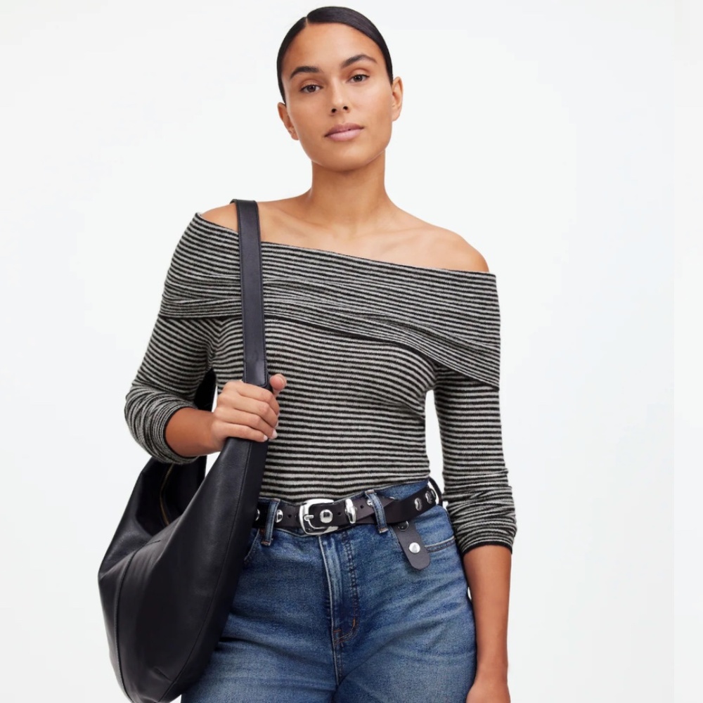 Madewell Alpaca-Blend Off-Shoulder Sweater